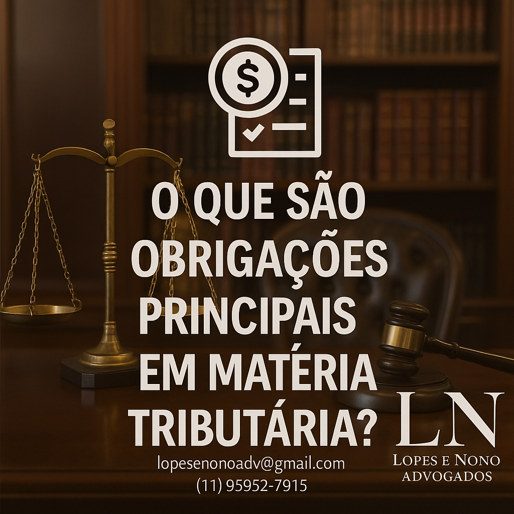 O que são Obrigações Principais em Matéria Tributária?