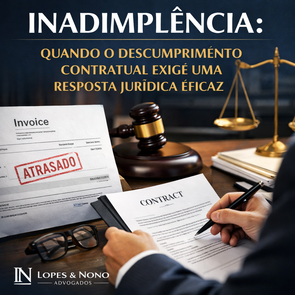 INADIMPLÊNCIA: QUANDO O DESCUMPRIMENTO CONTRATUAL EXIGE UMA RESPOSTA JURÍDICA EFICAZ